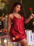 Plus Size Backless Strap Pajamas Women Sexy Sling Nightdress Casual Loose Home Wear