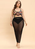 Plus Size Women Clothes Women Top Pure Hand Crocheting Random Color Stitching Pendant Banded Bikini Crochet Patchwork Macthing