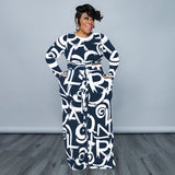 Plus Size Stretch Knitted Casual Set  Women Two Piece Set