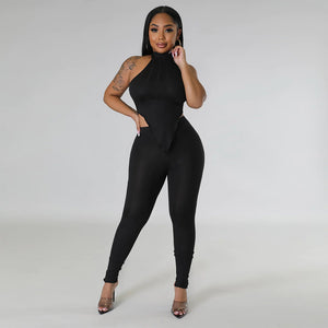 Summer Halter Top Slim Fit Trousers Casual Two Piece Suit Women