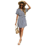 V Neck Short Sleeve Dress