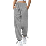 Spring Summer Women Clothing Loose Casual Sports Drawstring Wide Leg Ankle Banded Pants Women Plus Size