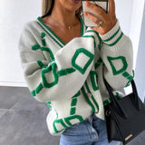 Autumn Winter Women Knitted Cardigan Loose Sweater Coat Sweater Cardigan