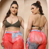 Plus Size Women Top   Women Clothes Pure Hand Crocheting Stitching Shell Tassel Camisole Bikini Crochet