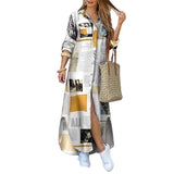 Temperament commuter trend loose long shirt dress