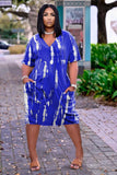 Plus Size Women Clothing Classic Printing Dress