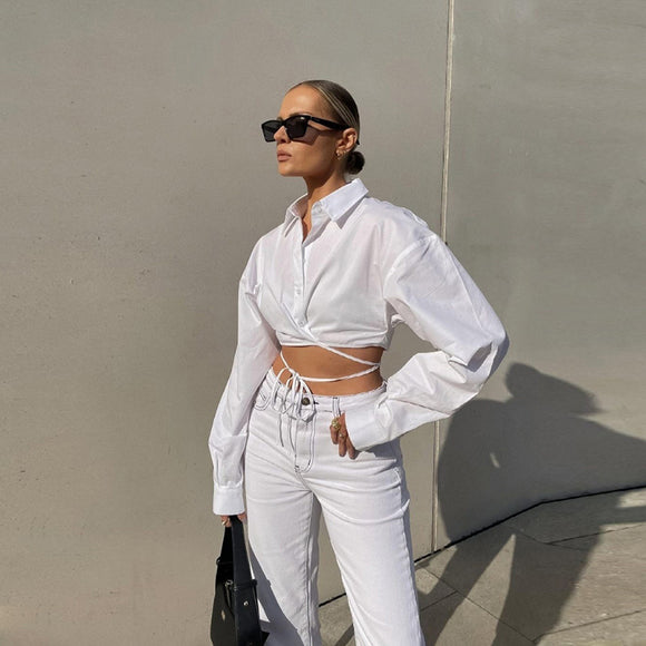 Long Sleeved Navel Cardigan