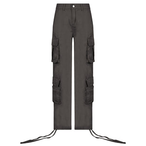 Self-Built Station Autumn Winter Women's Street Hip Hop Low Waist Tooling Denim Pants Casual Pants