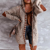 Sweater Cardigan Women Long Sleeve Mid-Length Sweater Coat Trendy Women Plus Size
