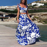 Slim Fit Top and Long Dress