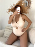 Plus Size Single Swimsuit Sexy Swimsuit Bikini Crisscross
