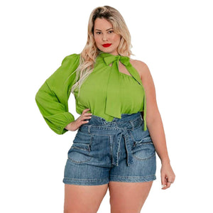 Plus Size Spring Summer New Women Clothing Solid Color off-Shoulder Long Sleeve T-shirt  Top for Women