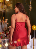 Plus Size Backless Strap Pajamas Women Sexy Sling Nightdress Casual Loose Home Wear