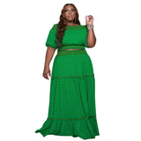 Plus Size Spring Women Wear Suit Two Piece Skirt