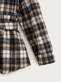 Plus Size Autumn Winter Slim Office Elegant Cotton Woolen Mini Wool Retro Mid-Length Coat
