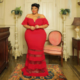 Plus Size Women  Clothes Spring Contrast Color Short Sleeve Dress