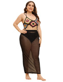 Plus Size Women Clothes Women Top Pure Hand Crocheting Random Color Stitching Pendant Banded Bikini Crochet Patchwork Macthing