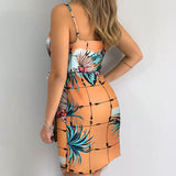 Dress strap skirt slim design V-neck lace up dress women