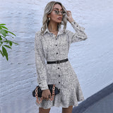 V-Neck Long Sleeve Casual Dress