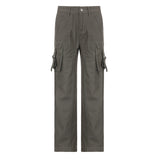 Self-Built Station Autumn Winter Women's Street Hip Hop Low Waist Tooling Denim Pants Casual Pants