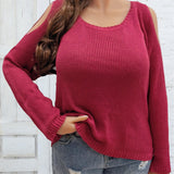 Plus Size Women Clothes Off The Shoulder Bottoming Shirt Slim Round Neck Stretch Pullover Sweater