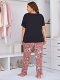 Plus Size Pajamas Summer Short-Sleeved Trousers Casual Home Wear Suit Outerwear Homewear Women Clothing
