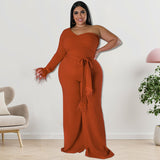 Plus Size Women Clothes Asymmetric Jumpsuit Source