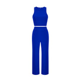 Summer Pants Suit Solid Color Office Sleeveless Vest Pants Casual Two Piece Suit Women