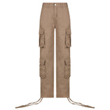 Self-Built Station Autumn Winter Women's Street Hip Hop Low Waist Tooling Denim Pants Casual Pants