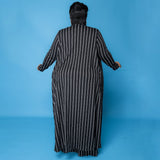 Plus Size Autumn Sexy Women Wear Striped Commuting Elegant Three-Piece Suit