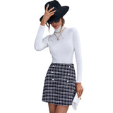 Long Sleeve Slim Fit Skirt