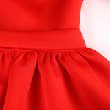 V-neck Flared Sleeves Flounced All-Match Solid Color Stretch plus Size Women