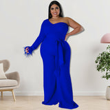 Plus Size Women Clothes Asymmetric Jumpsuit Source