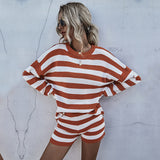 Round Neck Long Sleeve Pullover Set