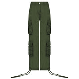 Self-Built Station Autumn Winter Women's Street Hip Hop Low Waist Tooling Denim Pants Casual Pants