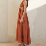 Lace up Sleeveless Dress