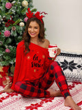 Women's Christmas Pattern Plaid Homewear Set
