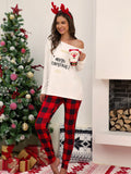 Women's Christmas Pattern Plaid Homewear Set