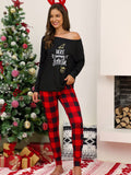 Women's Christmas Pattern Plaid Homewear Set