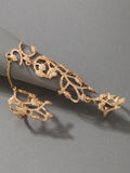 Exaggerated personality ring flower chain temperament fashion hollow carved with ring jewelry