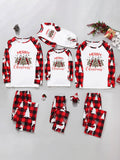Christmas parent-child printed home pajamas two-piece set