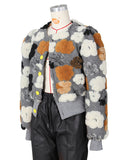 Women's Button Three-dimensional Flower Short Jacket