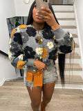 Women's Button Three-dimensional Flower Short Jacket